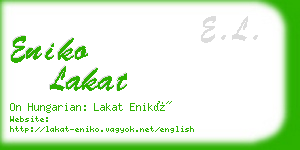 eniko lakat business card